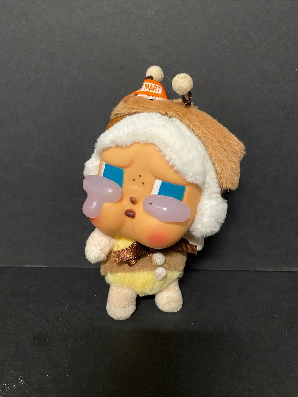 Pop Mart Squishy Crying Character Plush Toy - Brown & Yellow